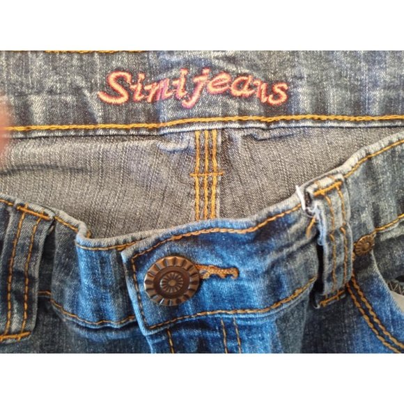 Women's SEMIJEANS HIGH RISE MEDIUM WASH BLUE JEANS SIZE 14 - Picture 4 of 5